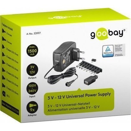Goobay 53997 3 V - 12 V Universal Power Supply Goobay 53997 3 V - 12 V Universal Power Supply