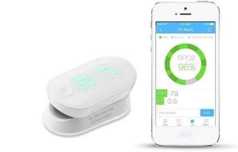 IHealth Air, Wireless pulse oximeter, Model: PO3, Classification: Internally powered, type BF, iOS 7.0+, Android 4.0+