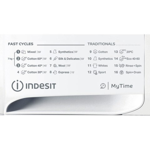 INDESIT Washing machine MTWE 71252 WK EE Energy efficiency class E, Front loading, Washing capacity 7 kg, 1200 RPM, Depth 54 cm, INDESIT Washing machine MTWE 71252 WK EE Energy efficiency class E, Front loading, Washing capacity 7 kg, 1200 RPM, Depth 54 cm,