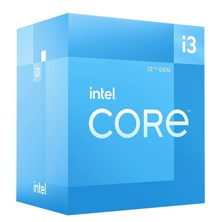 Intel i3-12100F, 3.30 GHz, FCLGA1700, Processor threads 8, Packing Retail, Processor cores 4, Component for Desktop Intel i3-12100F, 3.30 GHz, FCLGA1700, Processor threads 8, Packing Retail, Processor cores 4, Component for Desktop