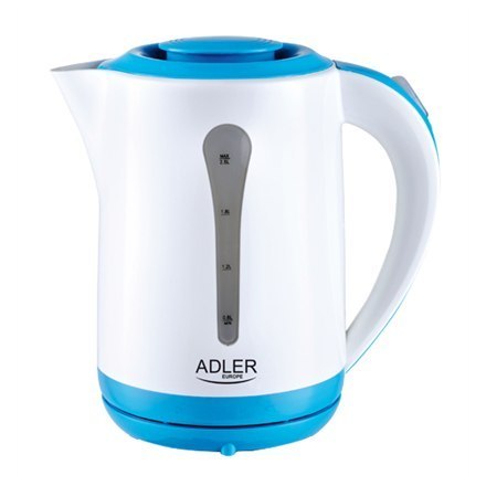 Kettle Adler AD 1244 Standard kettle, Plastic, White, 2000 W, 360° rotational base, 2.5 L Kettle Adler AD 1244 Standard kettle, Plastic, White, 2000 W, 360° rotational base, 2.5 L