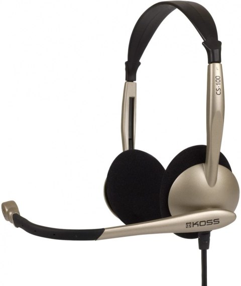 Koss Headphones CS100 Headband/On-Ear, 3.5mm (1/8 inch), Microphone, Black/Gold, Koss Headphones CS100 Headband/On-Ear, 3.5mm (1/8 inch), Microphone, Black/Gold,