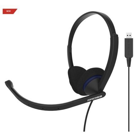 Koss Headphones CS200 USB Headband/On-Ear, USB, Microphone, Black, Koss Headphones CS200 USB Headband/On-Ear, USB, Microphone, Black,