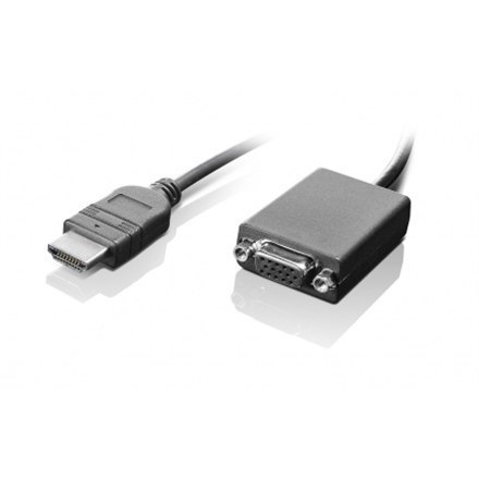 Lenovo HDMI to VGA 0.2 m, Black, Adapter Lenovo HDMI to VGA 0.2 m, Black, Adapter