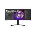 LG UltraWide Curved Monitor 34WP85C-B 34 ", IPS, UWQHD, 3440 x 1400 pixels, 21:9, 5 ms, 300 cd/m², Black, Headset output, 60 Hz,