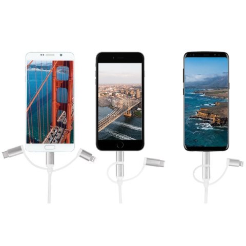 Logilink USB 2.0 cable, USB-A/M to Micro-USB+USB+Lightning CU0126 1 m, USB 2.0 micro B/Plug + Lightning/Plug + USB-C/Plug, USB Logilink USB 2.0 cable, USB-A/M to Micro-USB+USB+Lightning CU0126 1 m, USB 2.0 micro B/Plug + Lightning/Plug + USB-C/Plug, USB