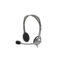 Logitech Stereo headset H111 Single 3.5 mm jack, Grey, Built-in microphone