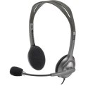 Logitech Stereo headset H111 Single 3.5 mm jack, Grey, Built-in microphone
