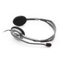Logitech Stereo headset H111 Single 3.5 mm jack, Grey, Built-in microphone