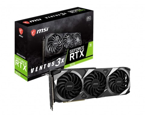 MSI GeForce RTX 3070 VENTUS 3X 8G OC LHR NVIDIA, 8 GB, GeForce RTX 3070, GDDR6, PCI Express 4.0, Processor frequency 1755 MHz, H MSI GeForce RTX 3070 VENTUS 3X 8G OC LHR NVIDIA, 8 GB, GeForce RTX 3070, GDDR6, PCI Express 4.0, Processor frequency 1755 MHz, H