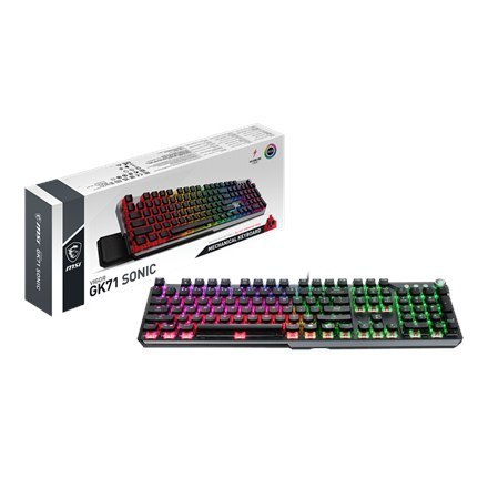 MSI VIGOR GK71 SONIC RED US Gaming keyboard, USB, RGB LED light, US, Wired, Black MSI VIGOR GK71 SONIC RED US Gaming keyboard, USB, RGB LED light, US, Wired, Black