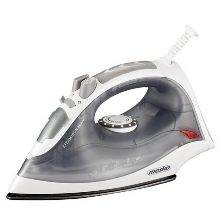 Mesko MS 5037 Steam Iron, 2800 W, Water tank capacity 170 ml, Continuous steam 35 g/min, Grey Mesko MS 5037 Steam Iron, 2800 W, Water tank capacity 170 ml, Continuous steam 35 g/min, Grey