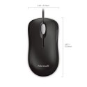 Microsoft 	4YH-00007 Basic Optical Mouse for Business 1.83 m, Black, USB