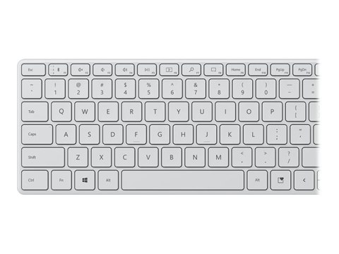 Microsoft Designer Compact Keyboard Standard, Wireless, Keyboard layout QWERTY, Glacier, Bluetooth, 288 g