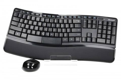 Microsoft L3V-00021 Sculpt Comfort Desktop Standard, Wireless, Keyboard layout EN, Black, Mouse included, Numeric keypad