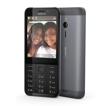 Nokia 230 Dark Silver, 2.8 ", TFT, 240 x 320 pixels, 16 MB, Dual SIM, Mini-SIM, Bluetooth, 3.0, USB version microUSB 1.1, Built- Nokia 230 Dark Silver, 2.8 ", TFT, 240 x 320 pixels, 16 MB, Dual SIM, Mini-SIM, Bluetooth, 3.0, USB version microUSB 1.1, Built-