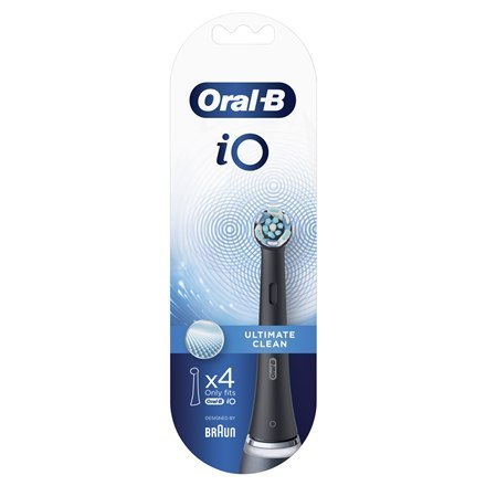 Oral-B Replaceable Toothbrush Heads iO Ultimate Clean For adults, Number of brush heads included 4, Black Oral-B Replaceable Toothbrush Heads iO Ultimate Clean For adults, Number of brush heads included 4, Black