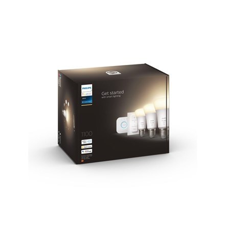 Philips Hue W Starter Kit 9,5W A60 E27 3pcs, Bridge, Switch Philips Hue W Starter Kit 9,5W A60 E27 3pcs, Bridge, Switch