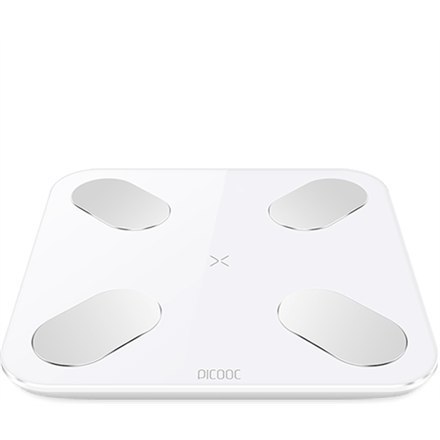 PICOOC Smart Digital Scales Mini Lite Maximum weight (capacity) 150 kg, Body Mass Index (BMI) measuring, White, Memory function