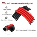 PROIRON Fitness Hula Hoop 1.8 kg, Black/Red, 73 - 98 cm wide, 8 sections