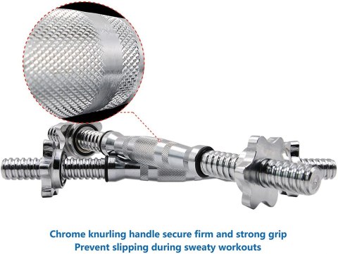 PROIRON PRKTDH14 Dumbbell Bars Set of 2, 2 pcs, 3.3 kg, Chrome, Stahl PROIRON PRKTDH14 Dumbbell Bars Set of 2, 2 pcs, 3.3 kg, Chrome, Stahl