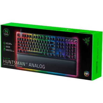 Razer Huntsman V2, Optical Gaming Keyboard, RGB LED light, Nordic, Black, Wired