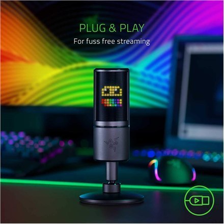 Razer Seiren Emote Microphone with Emoticons, Wireless, Black Razer Seiren Emote Microphone with Emoticons, Wireless, Black