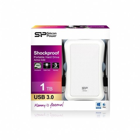 Silicon Power Armor A30 1TB 2.5 ", USB 3.1, White Silicon Power Armor A30 1TB 2.5 ", USB 3.1, White