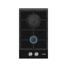 Simfer Hob H3.201.TGRSP Gas on glass, Number of burners/cooking zones 2, Mechanical, Inox/Black
