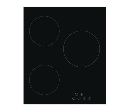 Simfer Hob H4.030.DECSP Vitroceramic, Number of burners/cooking zones 3, Touch control, Black
