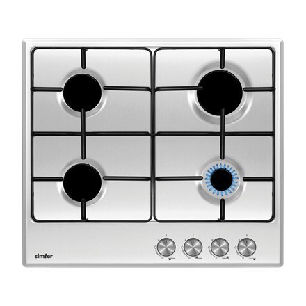 Simfer Hob H6.400.VGRIM Gas, Number of burners/cooking zones 4, Mechanical, Stainless Steel Simfer Hob H6.400.VGRIM Gas, Number of burners/cooking zones 4, Mechanical, Stainless Steel