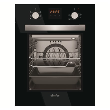 Simfer Oven 4207BERSP 47 L, Black, Easy to clean, Pop-up knobs, Width 45 cm, Built in Simfer Oven 4207BERSP 47 L, Black, Easy to clean, Pop-up knobs, Width 45 cm, Built in