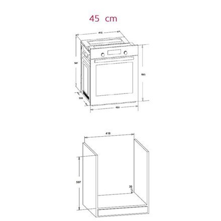 Simfer Oven 4207BERSP 47 L, Black, Easy to clean, Pop-up knobs, Width 45 cm, Built in Simfer Oven 4207BERSP 47 L, Black, Easy to clean, Pop-up knobs, Width 45 cm, Built in