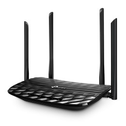 TP-LINK Router Archer C6 802.11ac, 300+867 Mbit/s, 10/100/1000 Mbit/s, Ethernet LAN (RJ-45) ports 4, MU-MiMO Yes, Antenna type 4