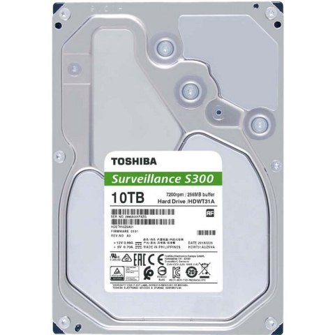 Toshiba Surveillance Hard Drive S300 Pro 7200 RPM, 3.5 ", 10000 GB, 256 MB Toshiba Surveillance Hard Drive S300 Pro 7200 RPM, 3.5 ", 10000 GB, 256 MB