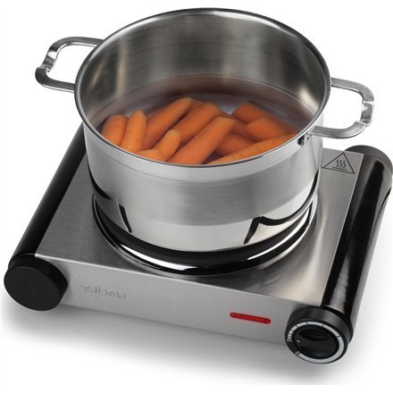 Tristar Free standing table hob KP-6191 Number of burners/cooking zones 1, Stainless Steel/Black, Electric Tristar Free standing table hob KP-6191 Number of burners/cooking zones 1, Stainless Steel/Black, Electric
