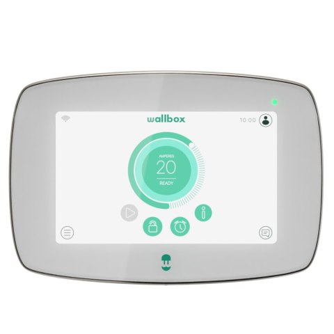 Wallbox Commander 2 Electric Vehicle charger, 5 meter cable Type 2, 22kW, White Wallbox Commander 2 Electric Vehicle charger, 5 meter cable Type 2, 22kW, White