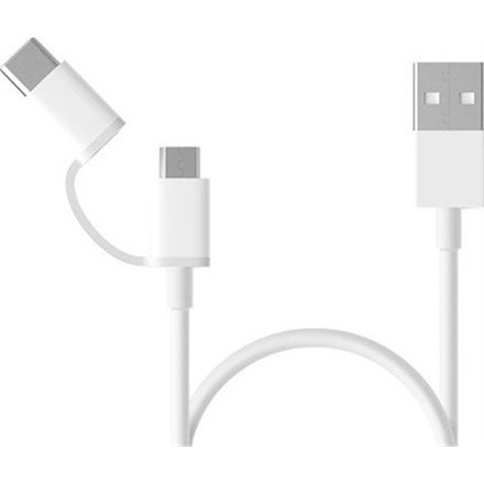 Xiaomi Mi 2-in-1 USB Cable Micro USB to Type C White, Charge & Sync Cable, 0.3 m Xiaomi Mi 2-in-1 USB Cable Micro USB to Type C White, Charge & Sync Cable, 0.3 m