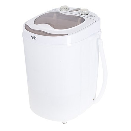 Adler Mini washing machine AD 8055 Top loading, Washing capacity 3 kg, Depth 37 cm, Width 36 cm, White Adler Mini washing machine AD 8055 Top loading, Washing capacity 3 kg, Depth 37 cm, Width 36 cm, White