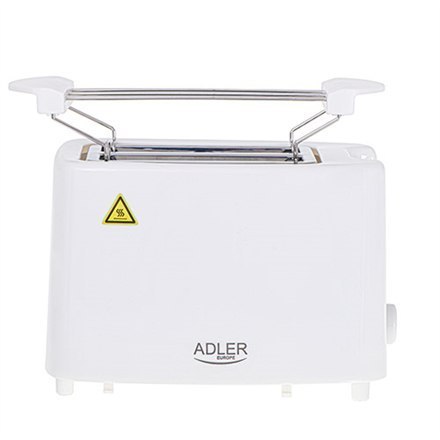 Adler Toaster AD 3223 Power 750 W, Number of slots 2, Housing material Plastic, White Adler Toaster AD 3223 Power 750 W, Number of slots 2, Housing material Plastic, White