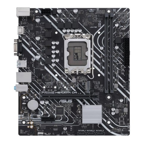 Asus PRIME H610M-K D4 Processor family Intel, Processor socket LGA1700, DDR4 DIMM, Memory slots 2, Supported hard disk drive in Asus PRIME H610M-K D4 Processor family Intel, Processor socket LGA1700, DDR4 DIMM, Memory slots 2, Supported hard disk drive in