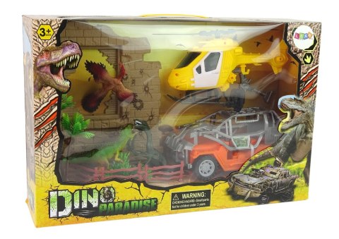 Duży Park Dinozaurów Zestaw Dinozaury Auto Helikopter Jurassic Duży Park Dinozaurów Zestaw Dinozaury Auto Helikopter Jurassic