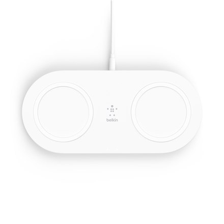 Belkin 15W Dual Wireless Charging Pads BOOST CHARGE White Belkin 15W Dual Wireless Charging Pads BOOST CHARGE White