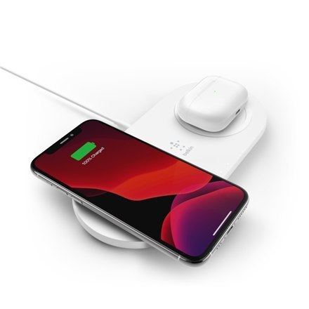Belkin 15W Dual Wireless Charging Pads BOOST CHARGE White Belkin 15W Dual Wireless Charging Pads BOOST CHARGE White