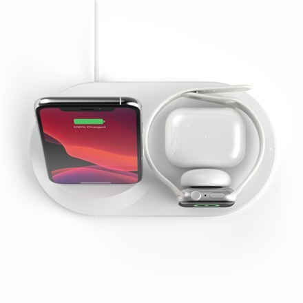 Bezprzewodowa ładowarka Belkin 3 w 1 do urządzeń Apple BOOST CHARGE, kolor: biały Bezprzewodowa ładowarka Belkin 3 w 1 do urządzeń Apple BOOST CHARGE, kolor: biały