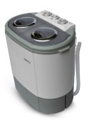 Camry Washing machine CR 8052 Top loading, Washing capacity 3 kg, 1300 RPM, Depth 40 cm, Width 60 cm, White-Grey,
