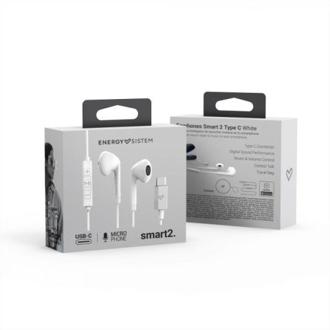 Energy Sistem Earphones Smart 2 Type C, White Energy Sistem Earphones Smart 2 Type C, White