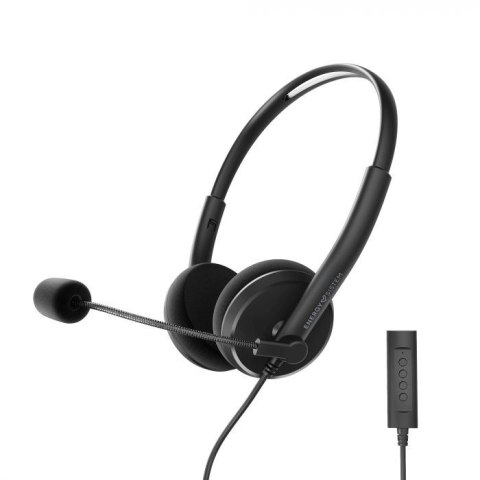 Energy Sistem Headset Office 2+ Black, USB and 3.5 mm plug, volume control, retractable boom mic. Energy Sistem Headset Office 2+ Black, USB and 3.5 mm plug, volume control, retractable boom mic.