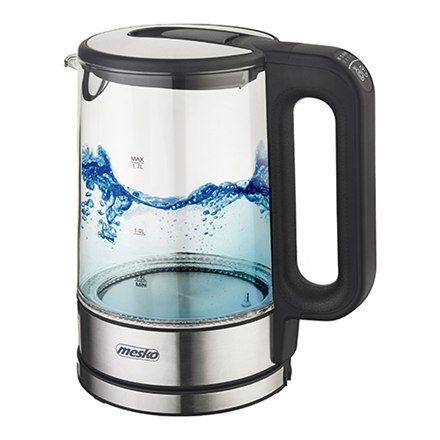 Mesko Kettle MS 1301b Electric, 1850 W, 1.7 L, Glass/Stainless steel, 360° rotational base, Black Mesko Kettle MS 1301b Electric, 1850 W, 1.7 L, Glass/Stainless steel, 360° rotational base, Black