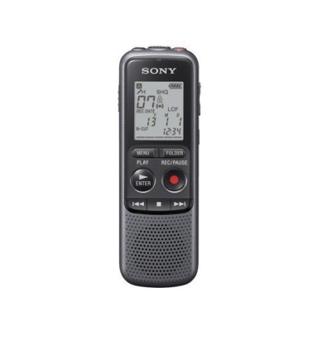 Sony ICD-PX240 Black, Grey, MP3 playback, LCD Display, MAX. RECORDING TIME MP3 8KBPS (MONAURAL)1043 Hrs 0 MinMAX. RECORDING TIME Sony ICD-PX240 Black, Grey, MP3 playback, LCD Display, MAX. RECORDING TIME MP3 8KBPS (MONAURAL)1043 Hrs 0 MinMAX. RECORDING TIME